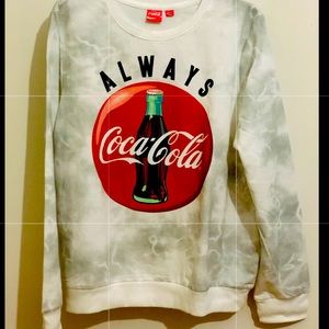 Coca Cola Juniors Womens Tops Tie Dye Sweat